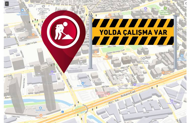 Manas Bulvarı'nda 3 aylık çalışma