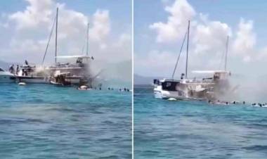 İzmir'de Tur Teknesinde Yangın Dehşeti!